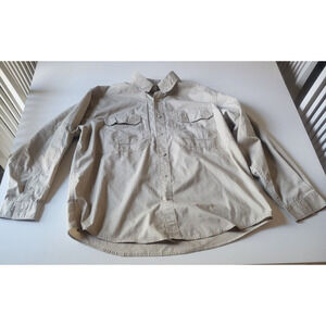 5.11 Tactical Series Button Shirt Mens L Utility Roll Tab Sleeves Vented‎ Canvas